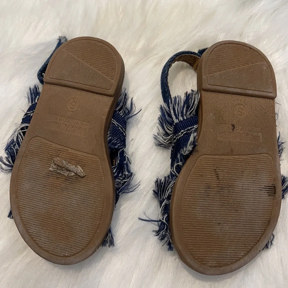 🌺Nicole Miller blue cloth toddler sandals size 5